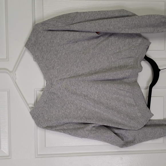 Express gray with rainbow strips cardigan, Size small - Picture 2 of 3